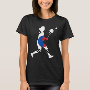 Badminton Zuid-Koreaanse Vlag Racket Shuttle Vrouw T-shirt