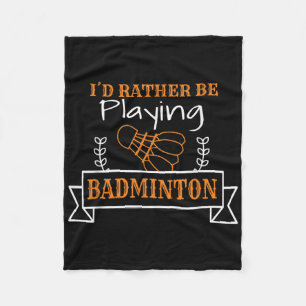 Badmintonbal Grafisch Voor Een Badmintonspeler, Sl Fleece Deken
