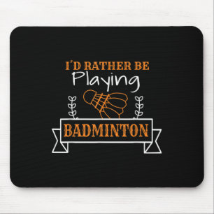 Badmintonbal Grafisch voor een badmintonspeler, Sl Muismat