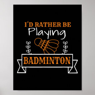 Badmintonbal Grafisch Voor Een Badmintonspeler, Sl Poster