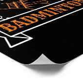 Badmintonbal Grafisch Voor Een Badmintonspeler, Sl Poster (Hoek)