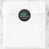 Badmintoncadeaus Ronde Sticker (Tas)