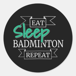 Badmintoncadeaus Ronde Sticker