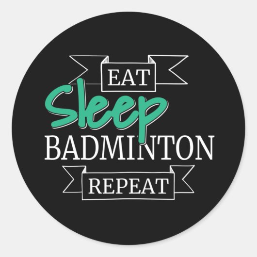 Badmintoncadeaus Ronde Sticker (Voorkant)