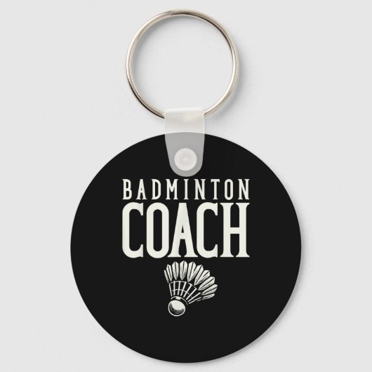 Badmintoncoach Badmintonspeler Shuttle Sleutelhanger (Voorkant)