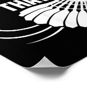 Badmintoncoach shuttle-identificatie raakt badmint poster (Hoek)