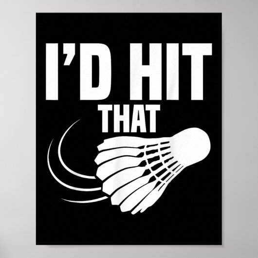 Badmintoncoach shuttle-identificatie raakt badmint poster (Voorkant)