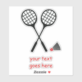 Badmintongeschenken, racket en shuttle sticker