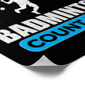 Badmintonliefhebber - Badmintonspeler Poster (Hoek)