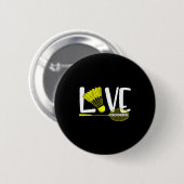 Badmintonliefhebber Cute Racket En Shuttle Sportfa Ronde Button 5,7 Cm (Voorkant /achterkant)