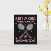 Badmintonliefhebber Dames T-shirt Gewoon Een Meisj Kaart (Gele Bloem)