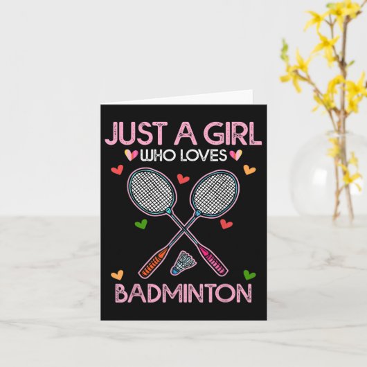 Badmintonliefhebber Dames T-shirt Gewoon Een Meisj Kaart (Gele Bloem)