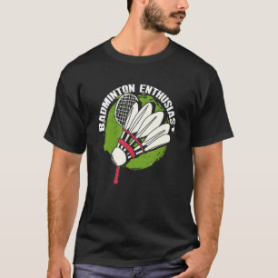 Badmintonliefhebber Racket Shuttlecock Badminton T-shirt