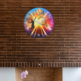 Badmintonliefhebber zijn wandklok