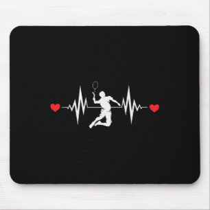 Badmintonliefhebbers Heartbeat kleding Muismat