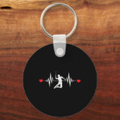 Badmintonliefhebbers Heartbeat kleding Sleutelhanger (Voorkant)