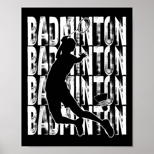 Badmintonliefhebbers Thema Grafisch ontwerp  Poster (Voorkant)
