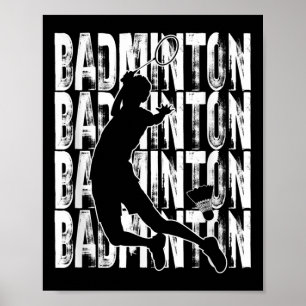 Badmintonliefhebbers Thema Grafisch ontwerp Poster