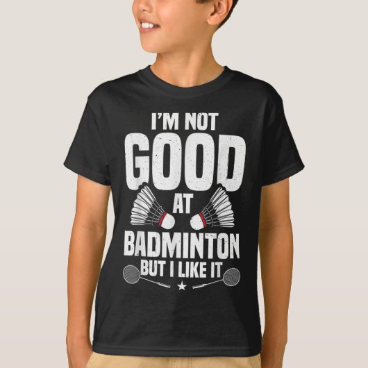 Badmintonliefhebbersteam Shuttle Coach Badmintonsp T-shirt (Voorkant)