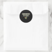 Badmintonmodus op leuke kleurrijke shuttle ronde sticker (Tas)