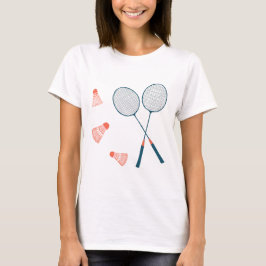  badmintonprint: handgetekend voor u! t-shirt