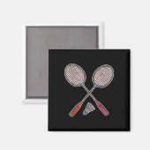 Badmintonracket En Shuttle Professional Badminton Magneet (Voorkant / Achterkant)