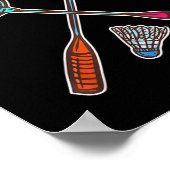 Badmintonracket En Shuttle Professional Badminton Poster (Hoek)