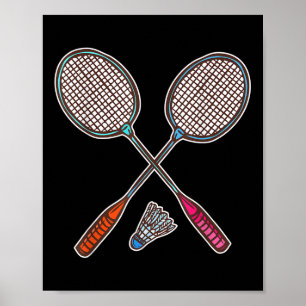 Badmintonracket En Shuttle Professional Badminton Poster