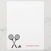 Badmintonracket en shuttlecock custom flyer (Voorkant)