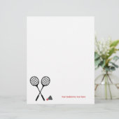 Badmintonracket en shuttlecock custom flyer (Staand voorkant)