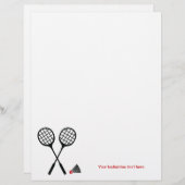 Badmintonracket en shuttlecock custom flyer (Voorkant / Achterkant)