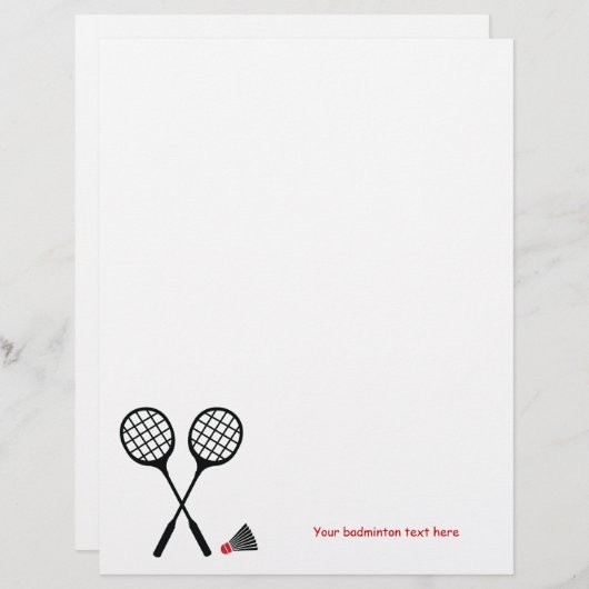 Badmintonracket en shuttlecock custom flyer (Voorkant / Achterkant)