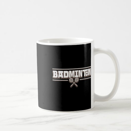 Badmintonracket - Grappige badmintonspeler  Koffiemok (Rechts)