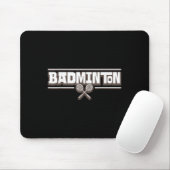 Badmintonracket - Grappige badmintonspeler Muismat (Met muis)