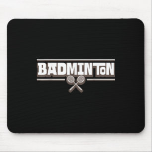 Badmintonracket - Grappige badmintonspeler  Muismat
