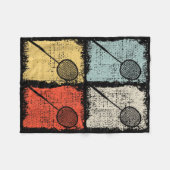 Badmintonracket Retro Badmintonspeler,badminton  Fleece Deken (Voorkant (Horizontaal))