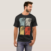 Badmintonracket Retro Badmintonspeler,badminton  T-shirt (Voorkant volledig)