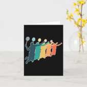 badmintonretro-racket kaart (Gele Bloem)