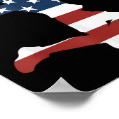 Badmintonspeler Amerikaanse vlag kleding Badminton Poster (Hoek)