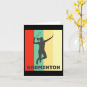 Badmintonspeler Badminton Lover Kaart (Gele Bloem)