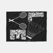 Badmintonspeler Badminton Lover Shuttle Fleece Deken (Voorkant (Horizontaal))
