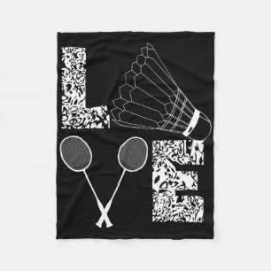 Badmintonspeler Badminton Lover Shuttle Fleece Deken