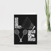 Badmintonspeler Badminton Lover Shuttle Kaart (Voorkant)
