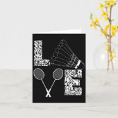 Badmintonspeler Badminton Lover Shuttle Kaart (Gele Bloem)