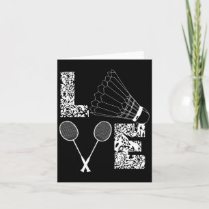 Badmintonspeler Badminton Lover Shuttle Kaart