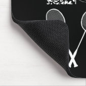 Badmintonspeler Badminton Lover Shuttle Muismat (Hoek)