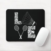 Badmintonspeler Badminton Lover Shuttle Muismat (Met muis)