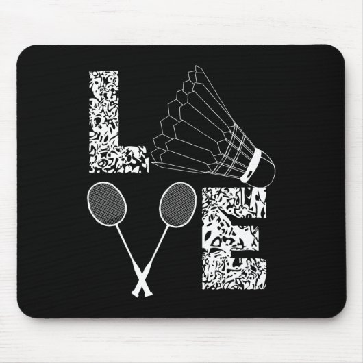 Badmintonspeler Badminton Lover Shuttle Muismat (Voorkant)