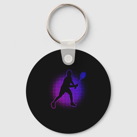 Badmintonspeler Badminton Vrouwen Squash Shuttle Sleutelhanger (Voorkant)
