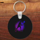 Badmintonspeler Badminton Vrouwen Squash Shuttle Sleutelhanger (Voorkant)